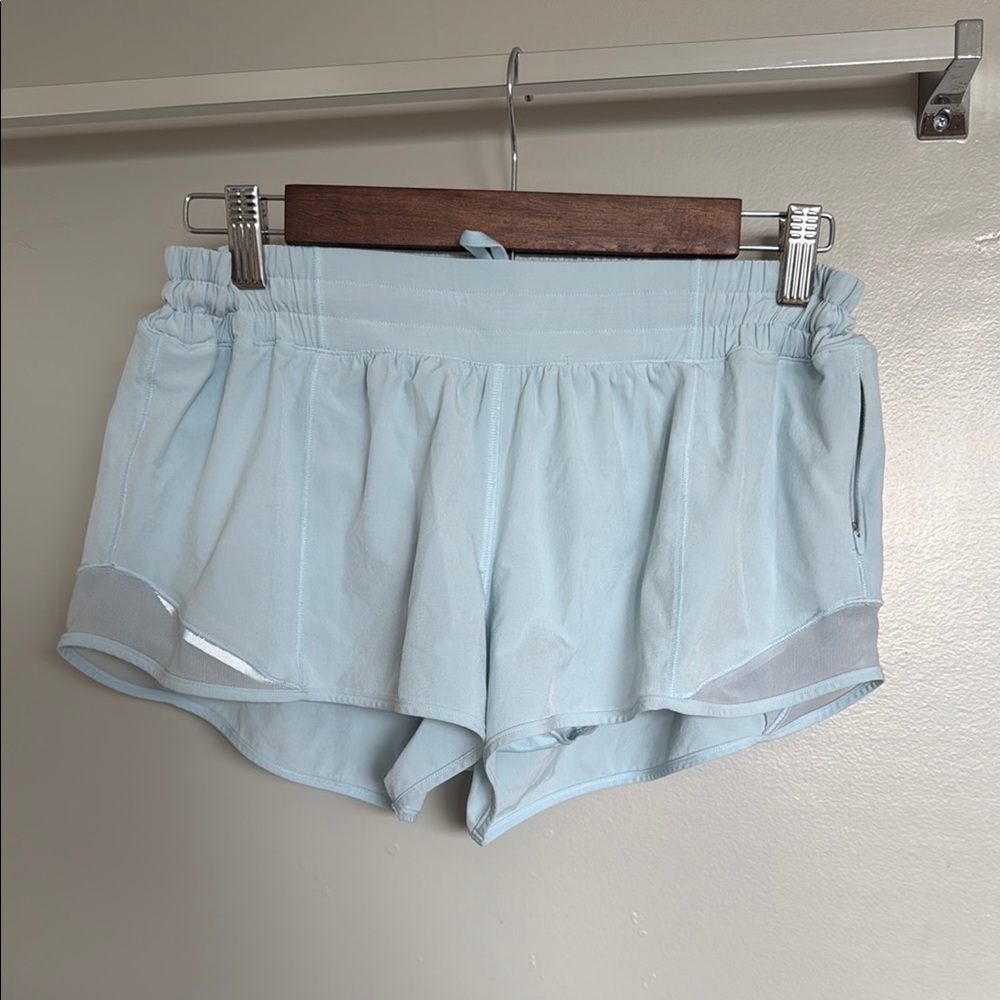 pale blue lulu speed up shorts